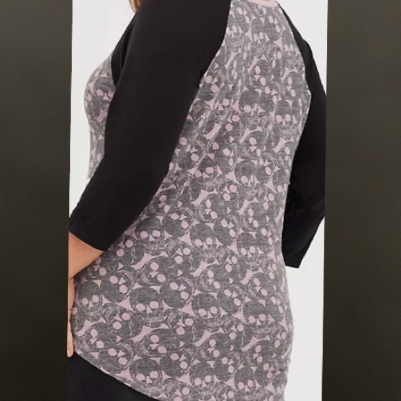 COPY - Torrid Raglan Tee - Triblend Jersey Torrid size 1 or 1X 14-16 Lavender … - Picture 2 of 4